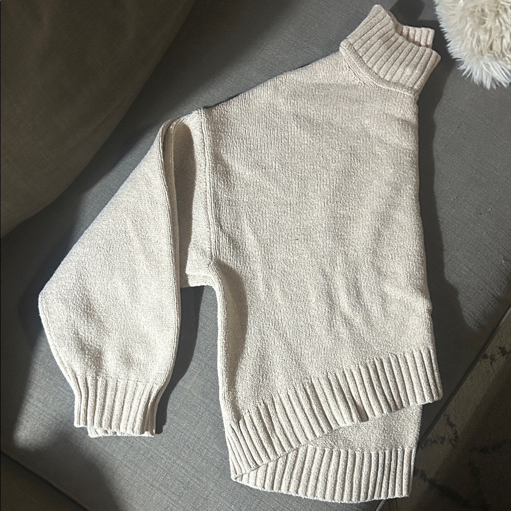 GAP Cream Knit Turtleneck Sweater